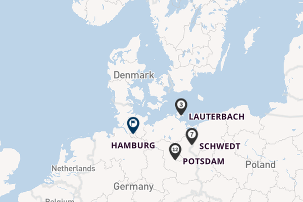 Elbe vanaf Stralsund, Duitsland met de VIVA RUBY