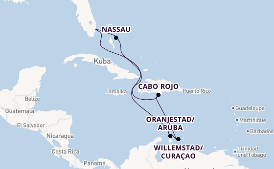 Karibik ab Fort Lauderdale (Port Everglades), USA auf der Adventure of the Seas