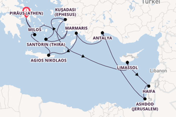 15 Tage Mittelmeer Reise