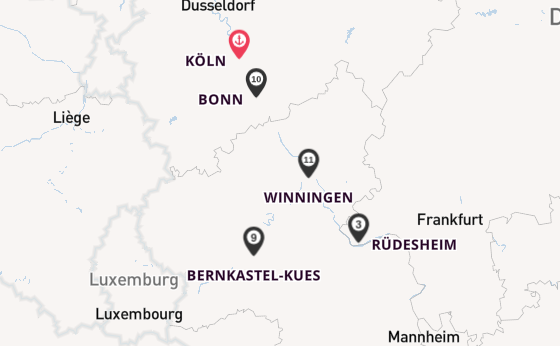Rhein ab Köln, Deutschland auf der Alisa