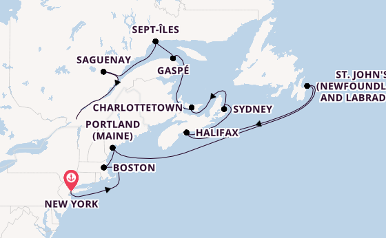 USA Ostküste ab New York auf der Sirena
