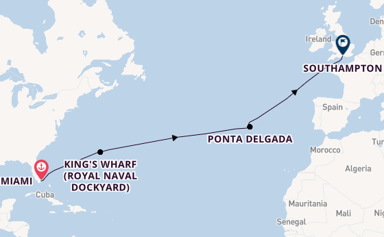 Sunshine State Transatlantic to Southampton With Miami Beach Stay