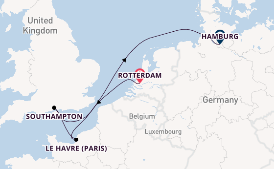 England from Rotterdam, The Netherlands with the MSC Preziosa