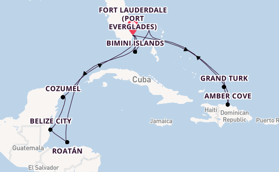 Caribbean from Fort Lauderdale (Port Everglades), Florida with the Star Princess