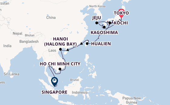 Japan from Tokyo, Japan with the Seabourn Encore