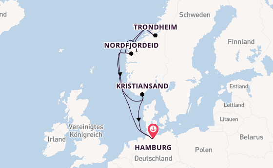 Norwegen ab Hamburg auf der Mein Schiff Relax