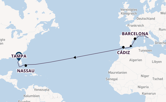 Transatlantik ab Civitavecchia (Rom), Italien auf der Norwegian Gem
