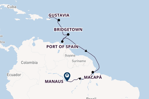 Caribbean vanaf San Juan, Puerto Rico met de EXPLORA I