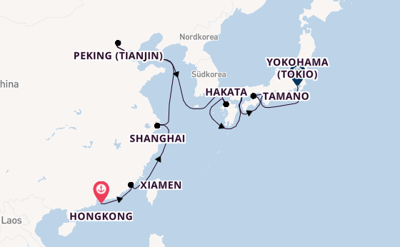 Ostasien ab Hongkong, China auf der EUROPA