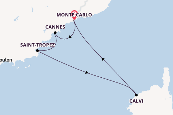 Western Mediterranean from Monte Carlo, Monaco with the Ilma