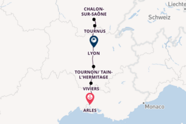 8-tägige Kreuzfahrt von Arles nach Lyon