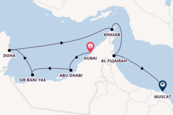 9-tägige Kreuzfahrt von Dubai nach Muscat