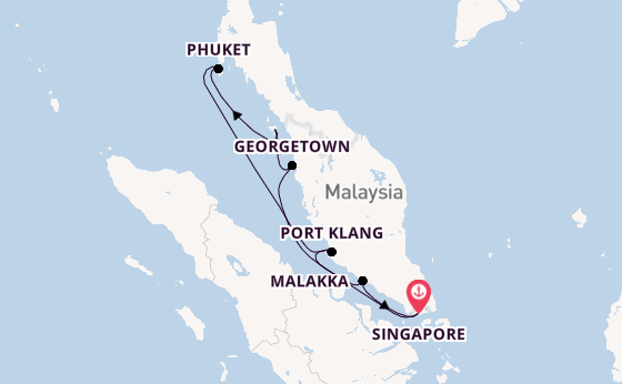 Zuidoost-Azië vanaf Singapore, Singapore met de Seabourn Encore