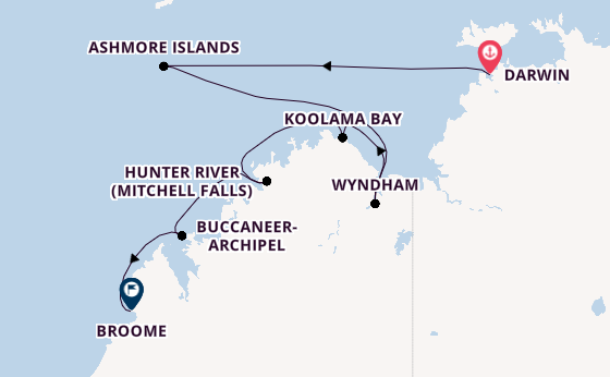 Australien ab Darwin, Australien auf der Silver Cloud