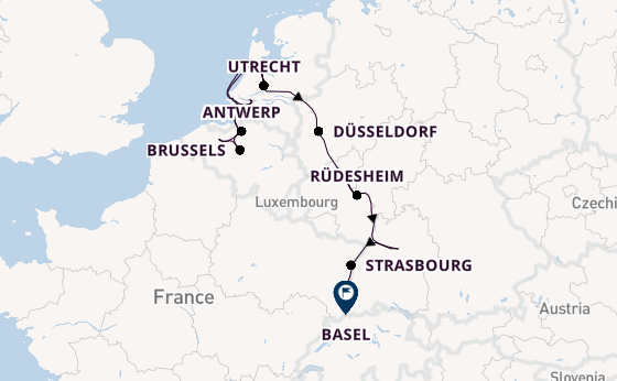 Rhine River, Europe from Amsterdam, Netherlands with the AmaStella