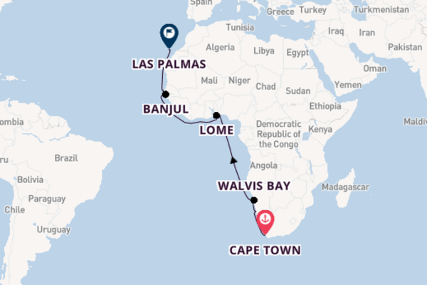 Cruise with Seabourn from Cape Town