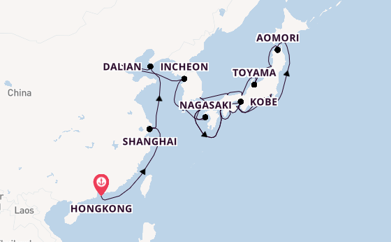 Oost-Azië vanaf Hongkong, China met de Azamara Pursuit