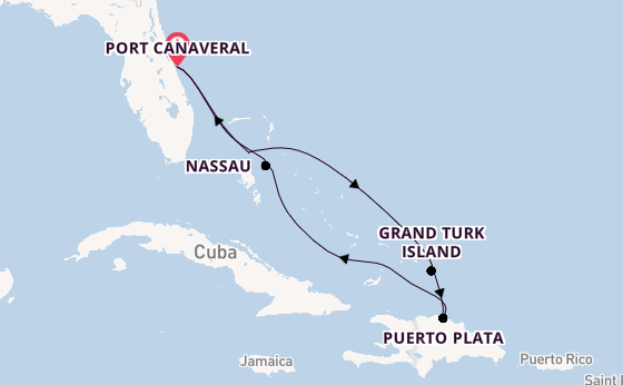 Caribbean from Port Canaveral, Florida, USA with the MSC World Atlantic