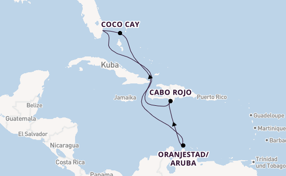 Karibik ab Fort Lauderdale (Port Everglades), USA auf der Legend of the Seas