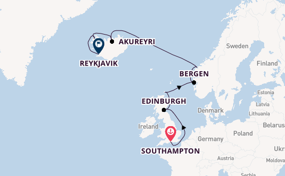 British Isles from Southampton, England with the Norwegian Star