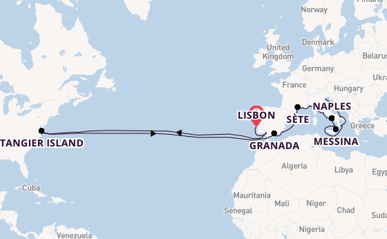 Transatlantic from Lisbon, Portugal with the Viking Sky