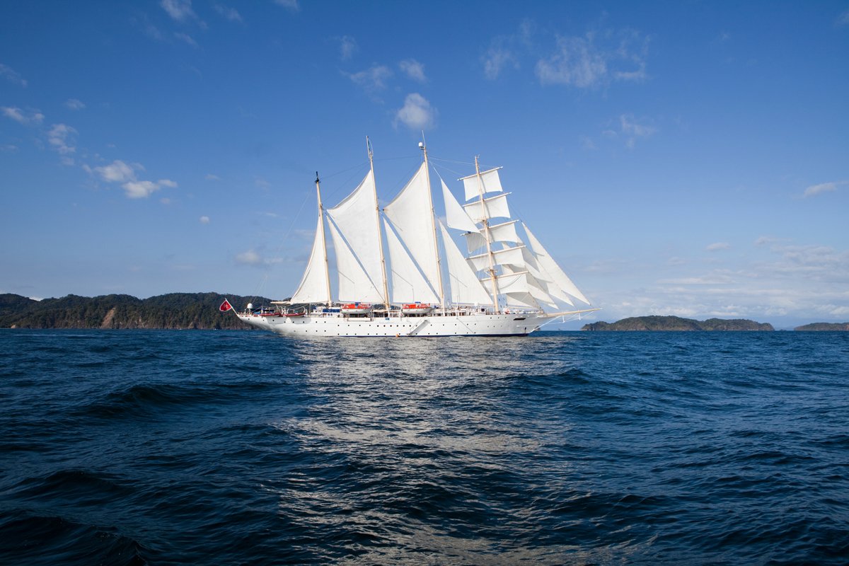 at sea