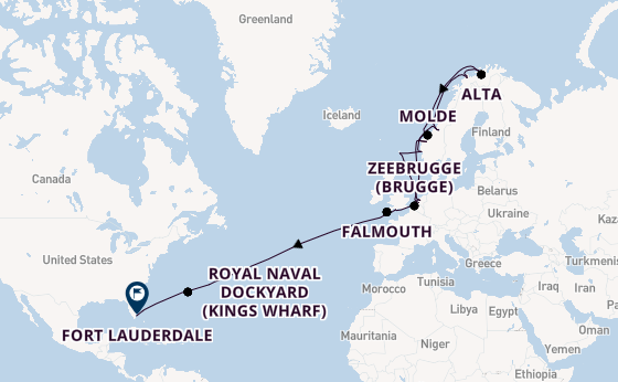 trans-Atlantisch vanaf Rotterdam, Nederland met de Rotterdam