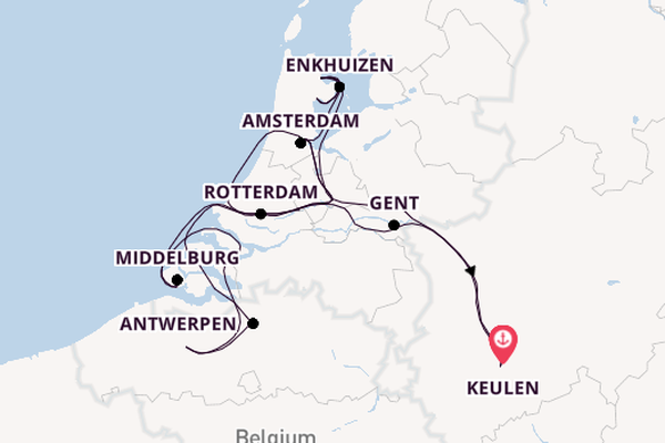 Rijn vanaf Keulen, Duitsland met de Alena