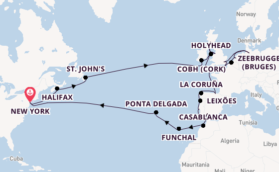 Transatlantic from New York, USA with the Coral Princess