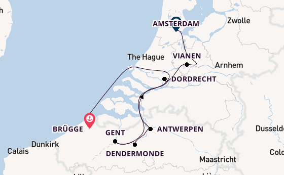 Kreuzfahrt mit der Fluvius nach Amsterdam