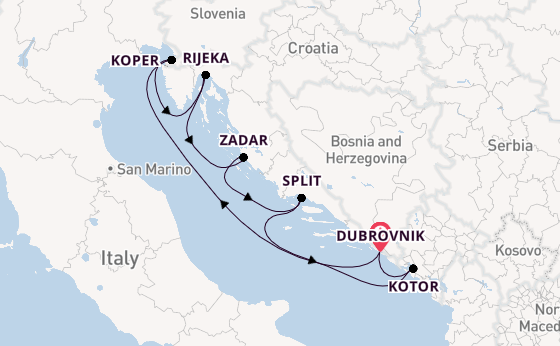 Eastern Mediterranean from Dubrovnik, Croatia with the Seabourn Ovation 