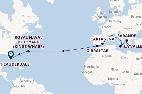 trans-Atlantisch vanaf Athene (Piraeus), Griekenland met de Oosterdam