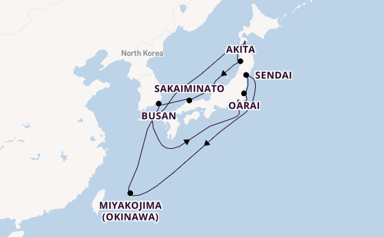 Japan vanaf Tokio, Japan met de Seven Seas Splendor