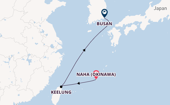 East Asia from Naha (Okinawa), Japan with the Costa Serena