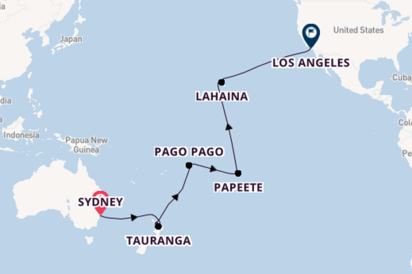 Sydney to LA with Luxury New Zealand, Tahiti & Hawaii