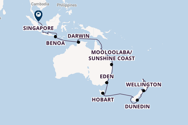 Australia and New Zealand from Auckland, New Zealand with the Azamara Pursuit