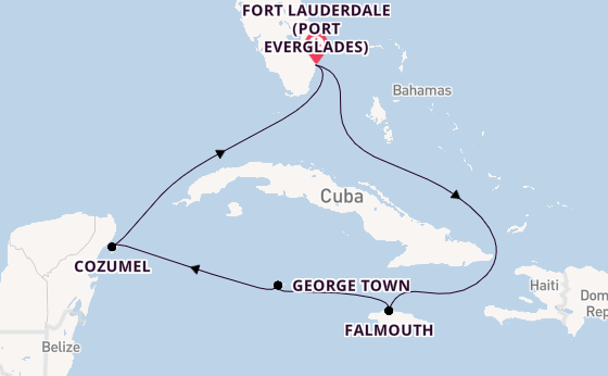 Western Caribbean from Fort Lauderdale (Port Everglades), Florida with the Celebrity Beyond