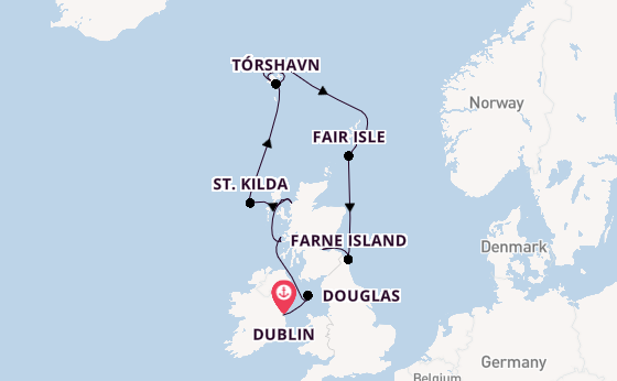 British Isles from Dublin, Ireland with the Silver Wind