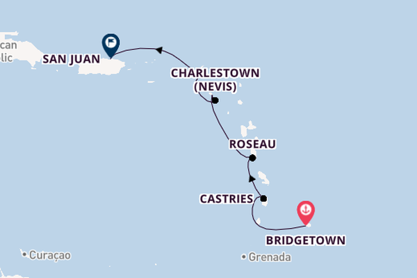 Luxury More Inclusive Eastern Caribbean with Barbados & San Juan Stays
