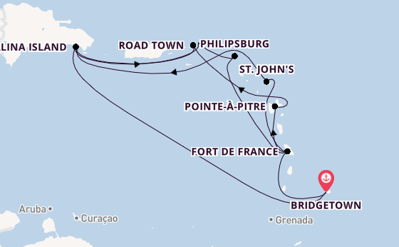 Caribbean from Bridgetown, Barbados with the MSC Opera