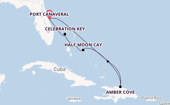 Caribbean vanaf Port Canaveral, Verenigde Staten met de Carnival Vista