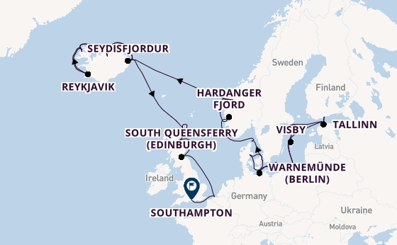 Arctic Ocean from Copenhagen, Denmark with the Regal Princess