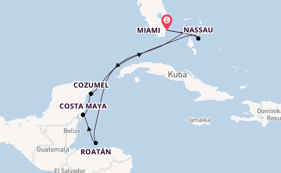 Karibik ab Miami auf der MSC World America