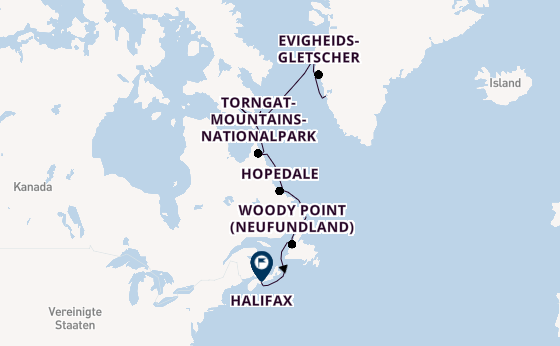 Arktis ab Nuuk, Grönland auf der Silver Wind