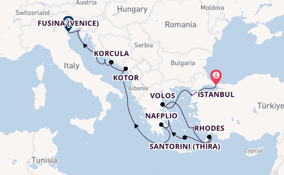 Eastern Mediterranean from Istanbul, Turkey with the Seabourn Ovation 