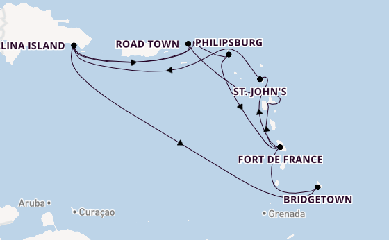 Caribbean from La Romana, Dominican Republic with the MSC Opera