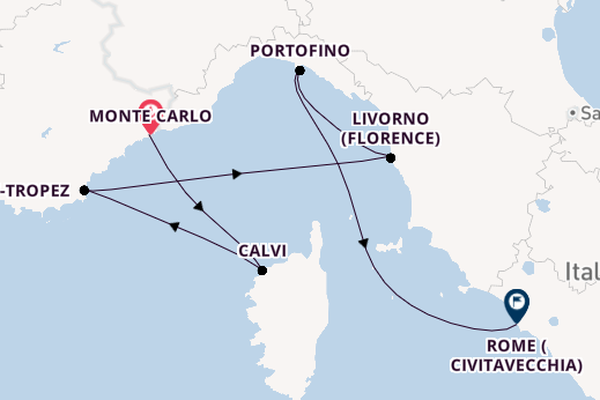 Western Mediterranean from Monte Carlo, Monaco with the Ilma
