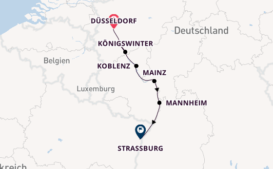 Rhein ab Düsseldorf, Deutschland auf der VIVA MOMENTS