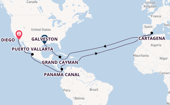 Transatlantic from San Diego, California with the Disney Magic