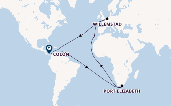 trans-Atlantisch vanaf Fort de France, Martinique met de Le Bellot